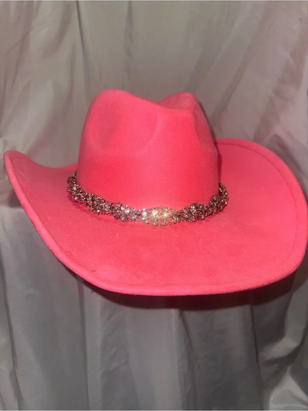 Pink Women's Rhinestone Cowgirl Hat